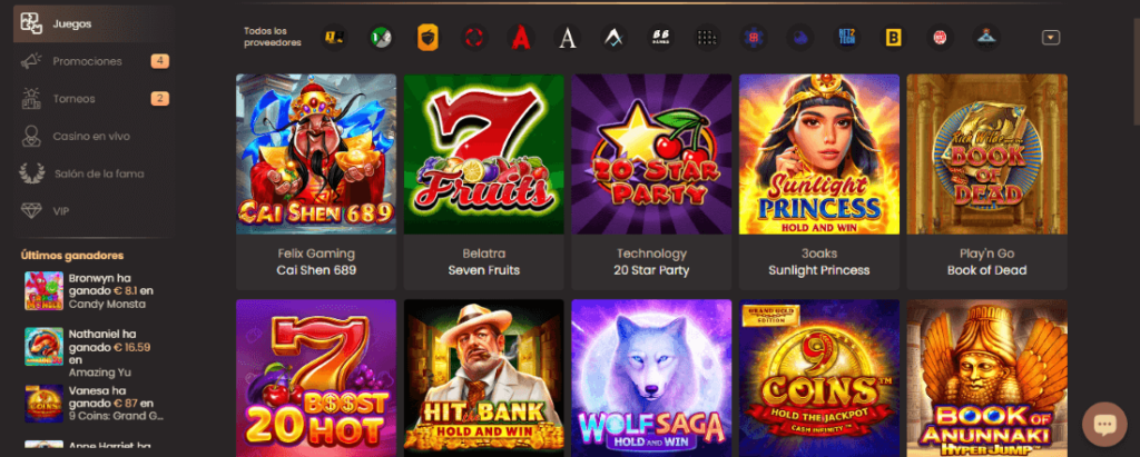 juegos online de National Casino